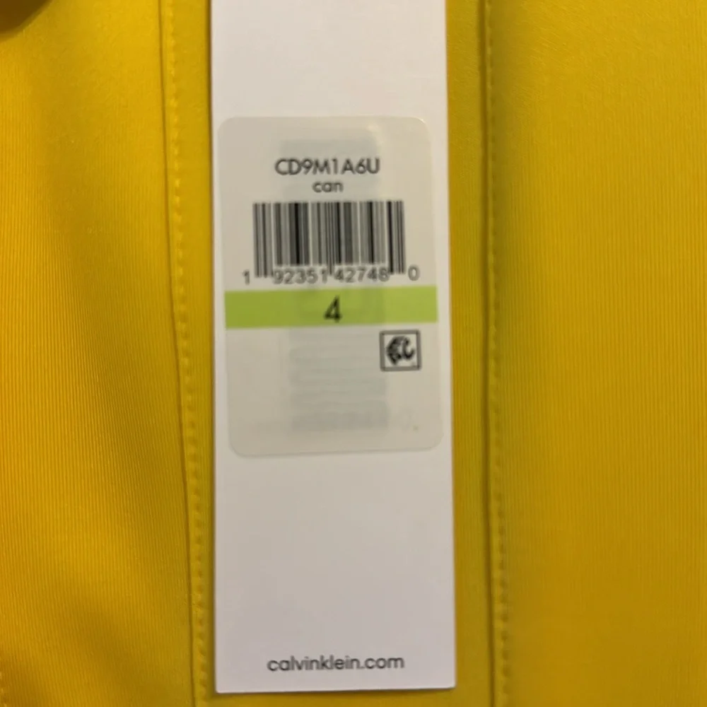 Calvin Klein Vibrant Yellow Midi Dress - Picture 6 of 6